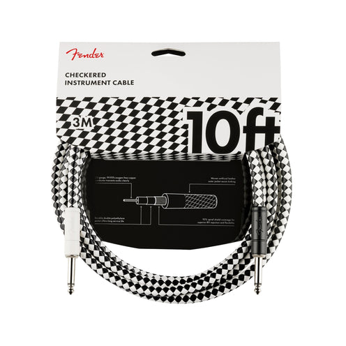 Fender Professional Series 10ft Instrument Cable, Checkboard