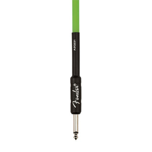 Fender 18.6 FT Professional Series Glow in the Dark Instrument Cable, Green