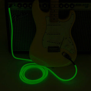 Fender 18.6 FT Professional Series Glow in the Dark Instrument Cable, Green