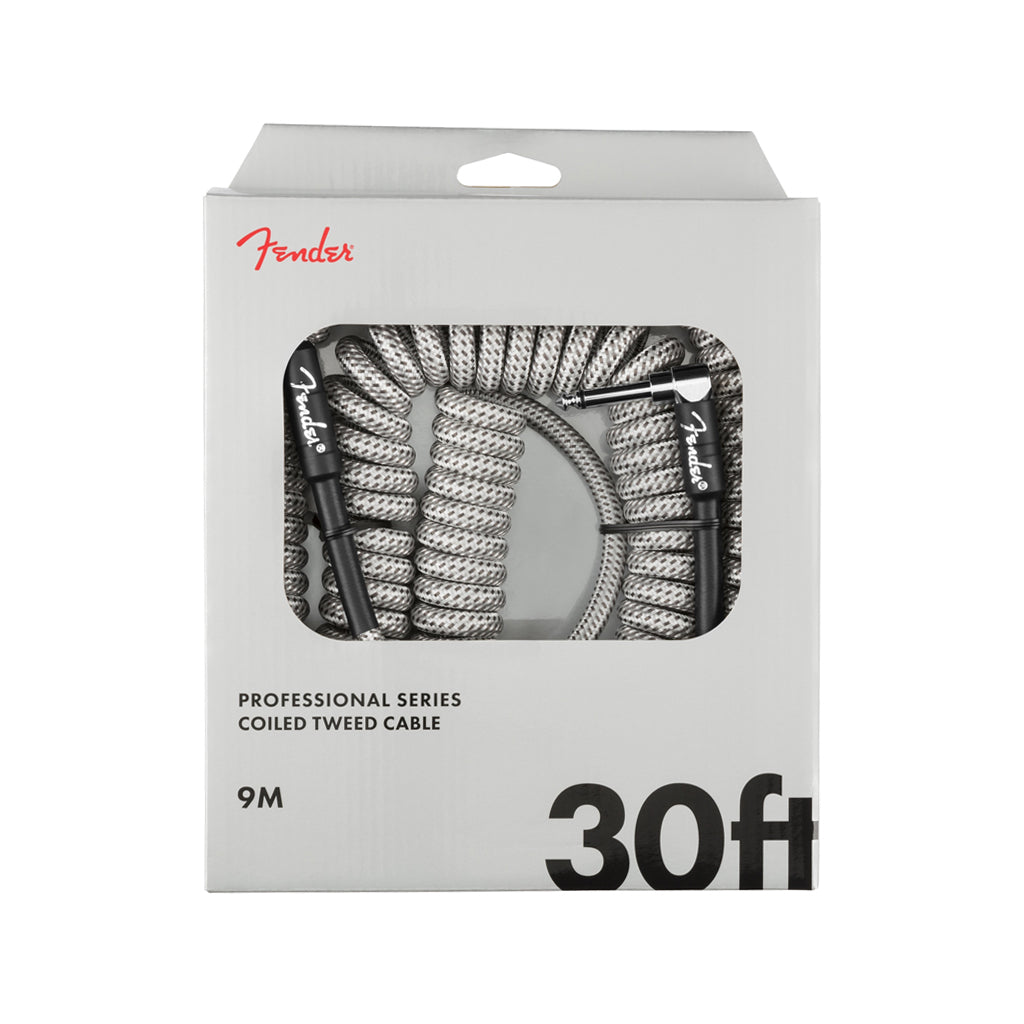 Fender Professional Coil Guitar Cable, White Tweed, 30ft