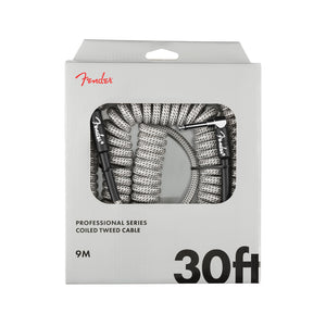 Fender Professional Coil Guitar Cable, White Tweed, 30ft
