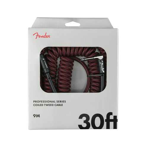Fender Professional Coil Guitar Cable, Red Tweed, 30ft