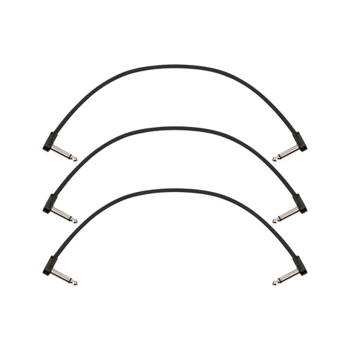 Fender Blockchain 12inch Patch Cable Kit, Right Angle to Right Angle, 3-Pack
