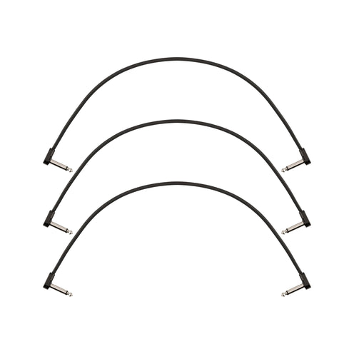 Fender Blockchain 16inch Patch Cable Kit, Right Angle to Right Angle, 3-Pack