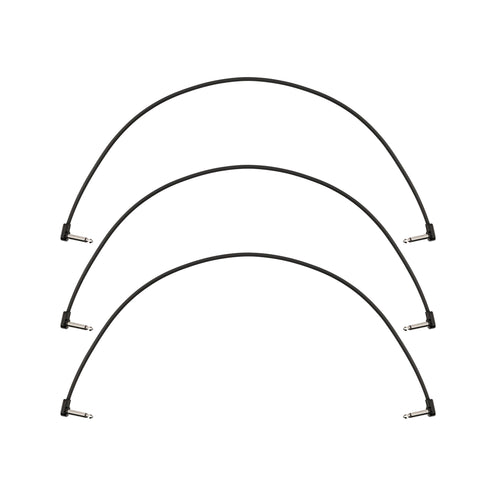 Fender Blockchain 24inch Patch Cable Kit, Right Angle to Right Angle, 3-Pack