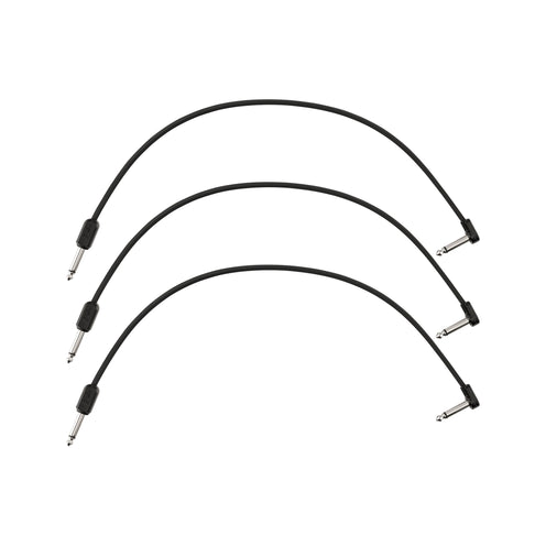 Fender Blockchain 16inch Patch Cable Kit, Straight to Right Angle, 3-Pack