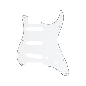 Fender 11-Hole Modern Style Stratocaster Pickguard, SSS, 3-Ply, White