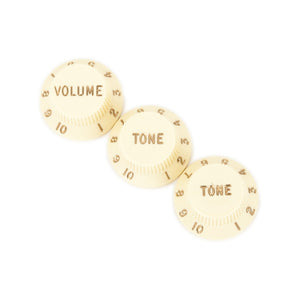 Fender Stratocaster Knobs, Aged White