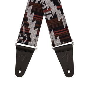 Fender Zion Guitar Strap, 2-inch, Black Aztec