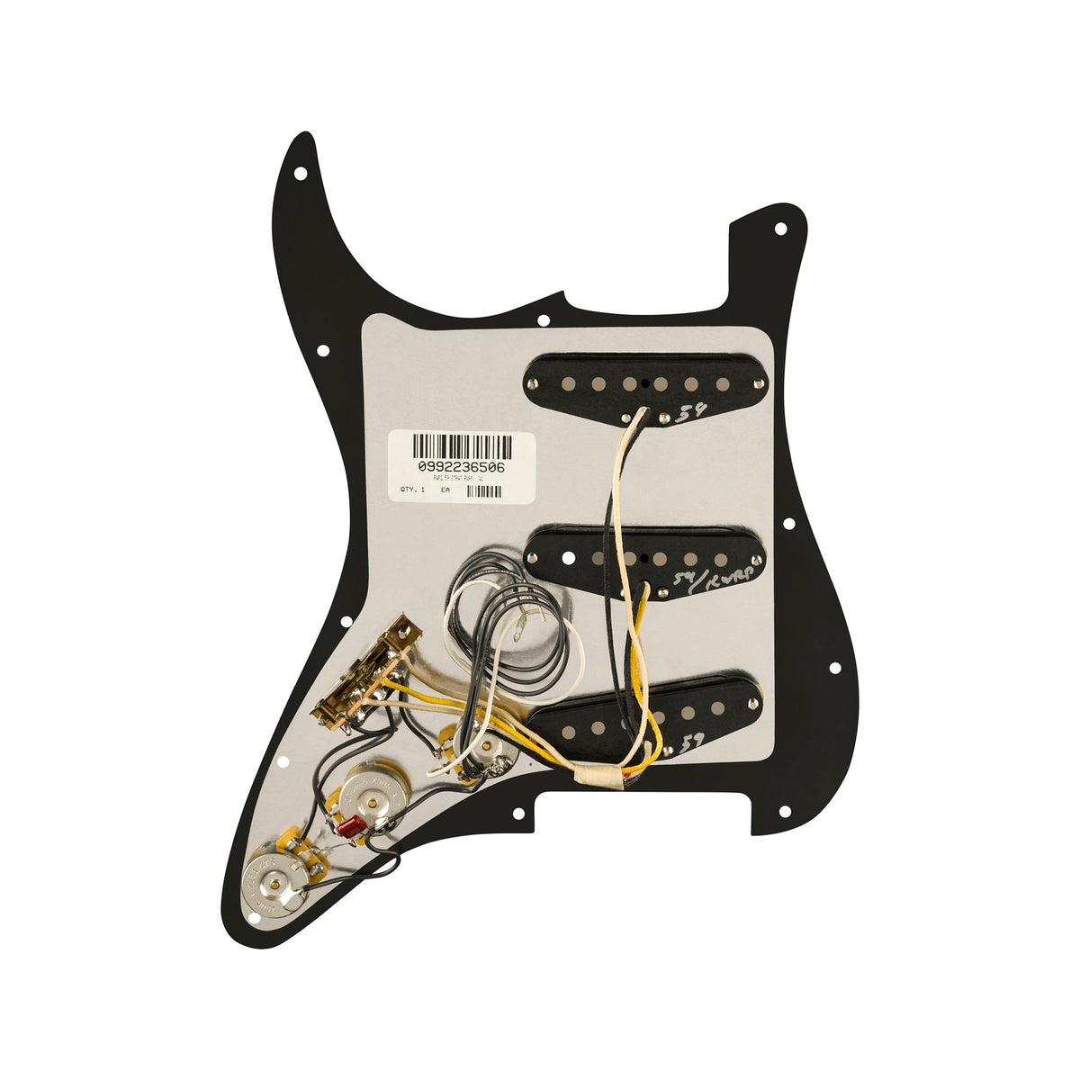 Fender Pure Vintage 59 Prewired Strat Pickguard, Black – Swee Lee