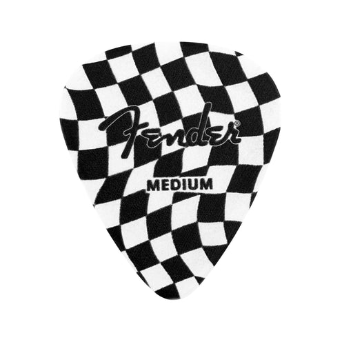 Fender Wavy Checkerboard 351 Celluloid Guitar Picks, 8-Pack