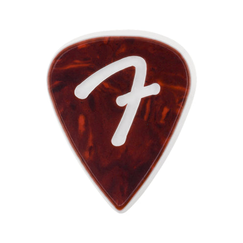 Fender F Grip 351 Shape Guitar Picks, Tortoise Shell, 3-Pack