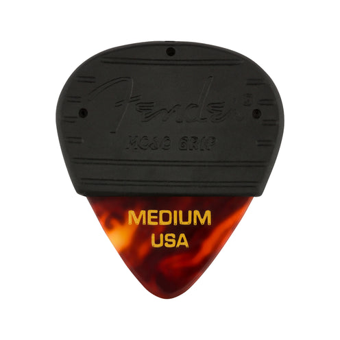 Fender Mojo Grip Celluloid Guitar Picks, Tortoise Shell, 3-Pack, Medium