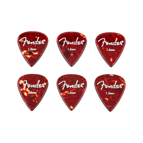 Fender Aero Acrylic Guitar Picks, 1.5mm, Tortoiseshell, 6-Pack