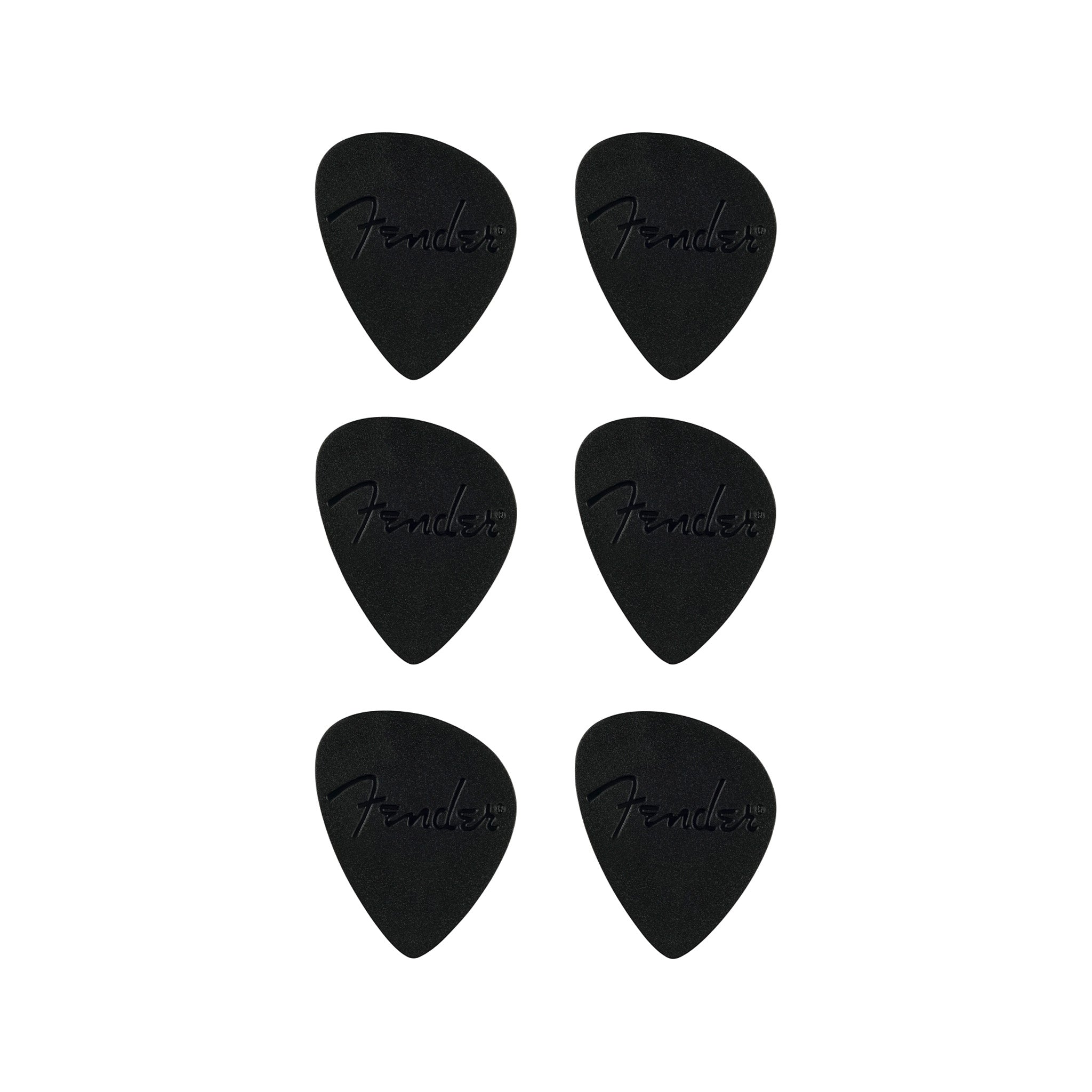 Fender Offset Guitar Picks, Black, 6-Pack