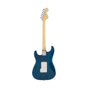 Fender Michiya Haruhata Stratocaster Electric Guitar, RW FB, Caribbean Blue Trans