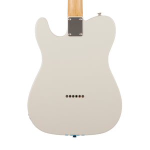 Fender Japan Traditional II 60s Telecaster Electric Guitar, RW FB, Olympic White / Blue Stripes