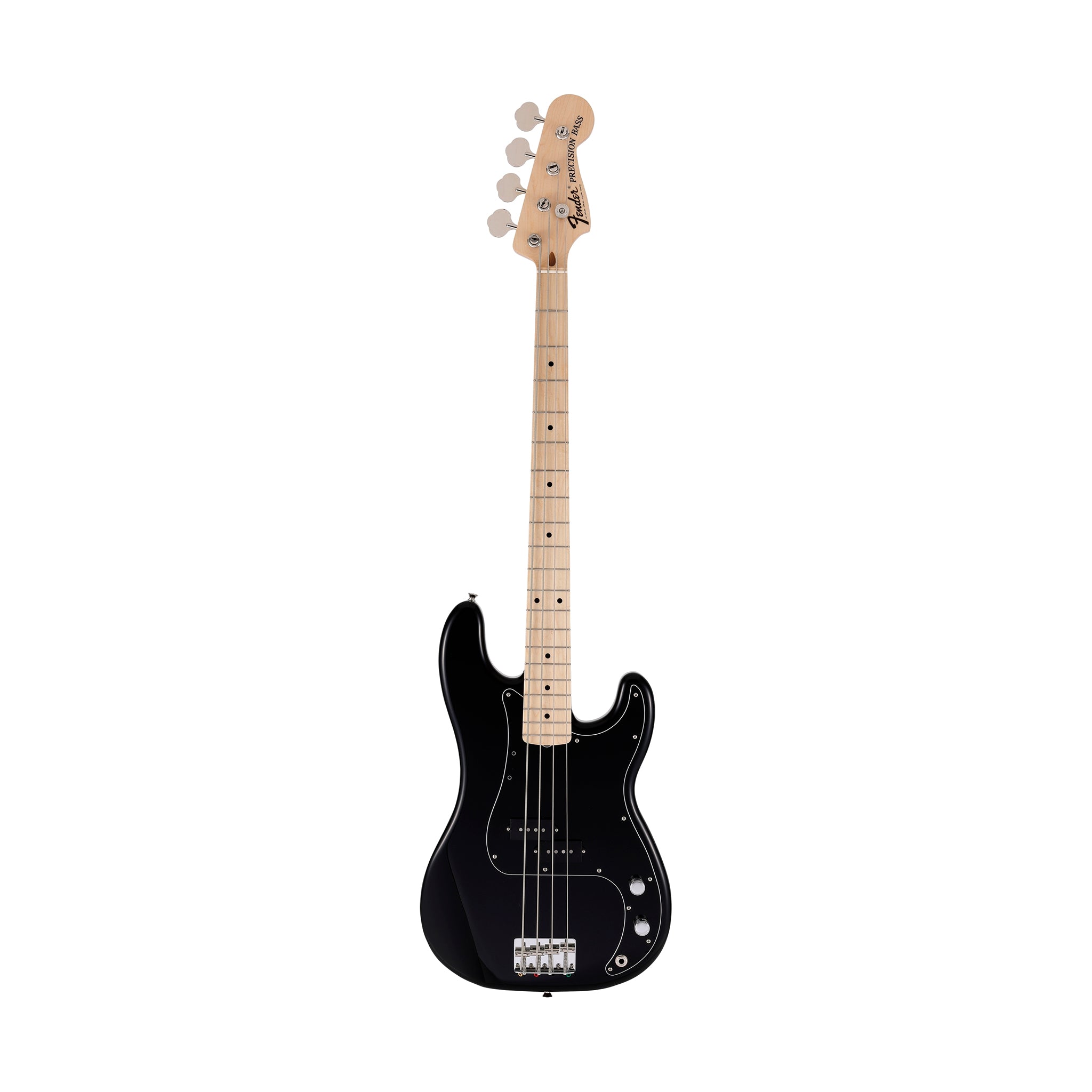 Fender Japan Traditional II 70s Precision Bass Guitar, Maple FB, Black