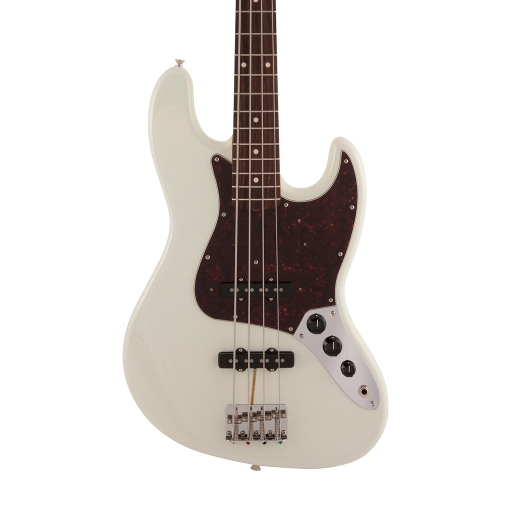 Fender Japan Heritage 60s Jazz Bass Guitar, RW FB, Olympic White