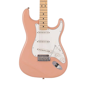 Fender Japan Hybrid II Stratocaster Electric Guitar, Maple FB, Flamingo Pink