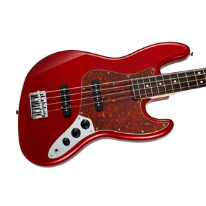 Fender Japan Hybrid II Jazz Bass Guitar, RW FB, Candy Apple Red