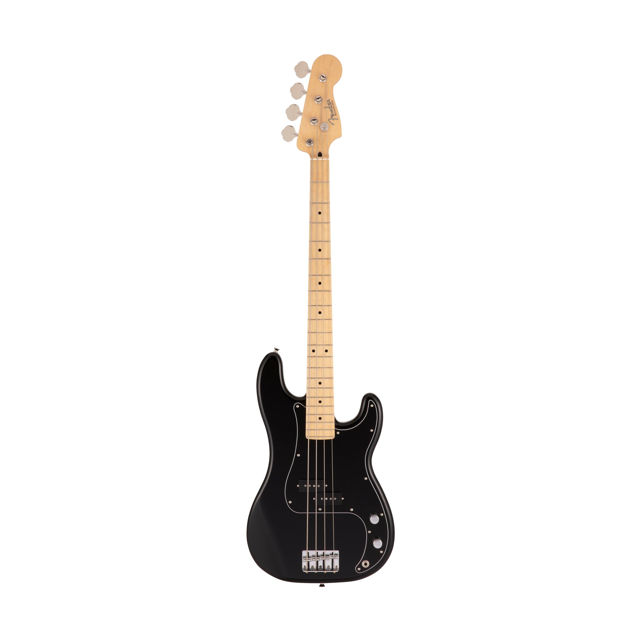 Fender Japan Hybrid II Precision Bass Guitar, Maple FB, Black