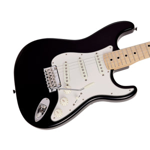 Fender Japan Junior Collection Stratocaster Electric Guitar, Maple FB, Black