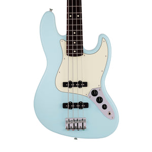 Fender Japan Junior Collection Jazz Bass Guitar, RW FB, Satin Daphne Blue