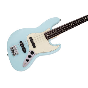 Fender Japan Junior Collection Jazz Bass Guitar, RW FB, Satin Daphne Blue