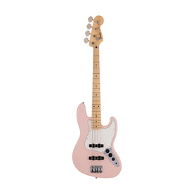 Fender Japan Junior Collection Jazz Bass Guitar, Maple FB, Satin Shell Pink