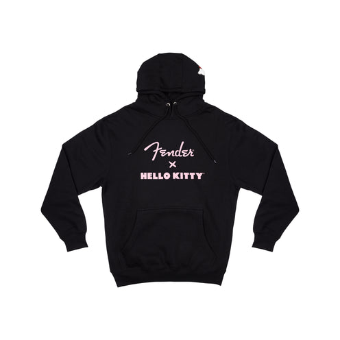 Fender Hello Kitty Black Sleeve Logo Hoodie, Black