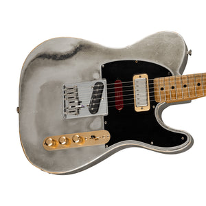 Fender Custom Shop Ltd Ed Kyle Mcmillin Masterbuilt Brent Mason Heavy Relic Telecaster, Flat Silver Satin