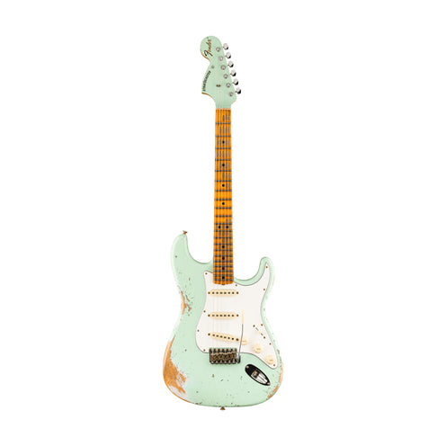 Fender Custom Shop 1969 Stratocaster Heavy Relic Electric Guitar w/Matching Headcap, Aged Surf Green