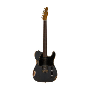 Fender Custom Shop Ltd Ed HS Telecaster Custom Relic Electric Guitar, Aged Charcoal Frost Metallic