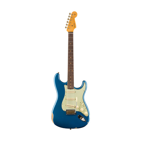 Fender Custom Shop Time Machine 1962 Stratocaster Relic Guitar, RW FB, Aged Lake Placid Blue