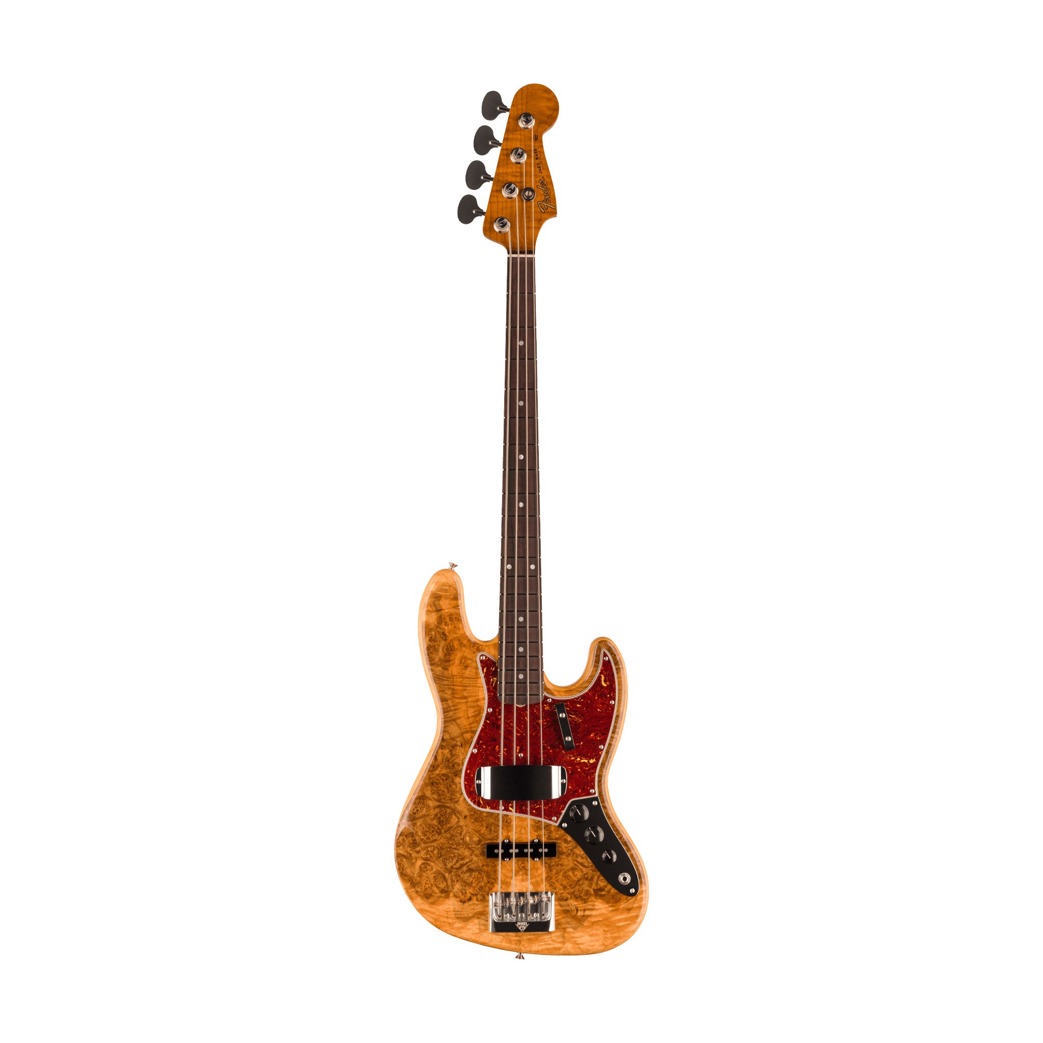 Fender Custom Shop Artisan Maple Burl Jazz Bass Guitar, RW FB