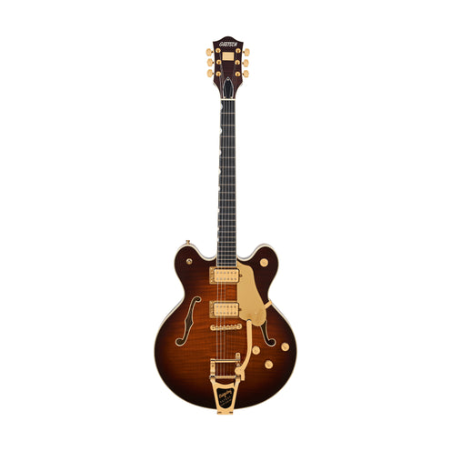 Gretsch Broadkaster LX Figured Center Block w/String-Thru Bigsby & Gold Hardware, Havana Burst