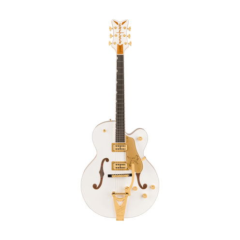 Gretsch Professional Falcon Hollowbody Electric Guitar, Ebony FB, White