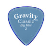 Gravity Classic Big Mini 2.0mm Guitar Pick, Polished Blue
