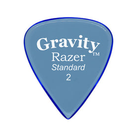 Gravity Razer Standard 2.0mm Guitar Pick, Polished Blue