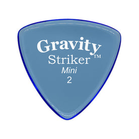 Gravity Striker Mini 2.0mm Guitar Pick, Polished Blue