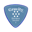Gravity Striker Standard 2.0mm Guitar Pick w/Multi-hole Grip, Polished Blue