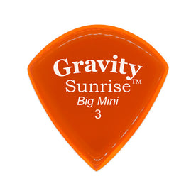 Gravity Sunrise Big Mini 3.0mm Guitar Pick, Polished Orange