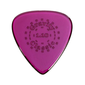 Gravity Classic Standard 1.1mm Guitar Pick, Polished Purple, Pack of 2