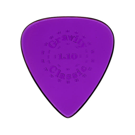 Gravity Classic Standard 0.60mm Guitar Pick, Polished Purple, Pack of 3