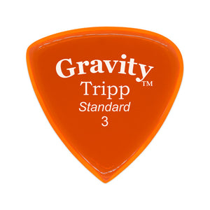 Gravity Tripp Standard 3.0mm Guitar Pick, Polished Orange