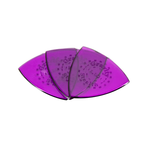 Gravity Stealth Standard 1.1mm Guitar Picks, Polished Purple, 3-Pack