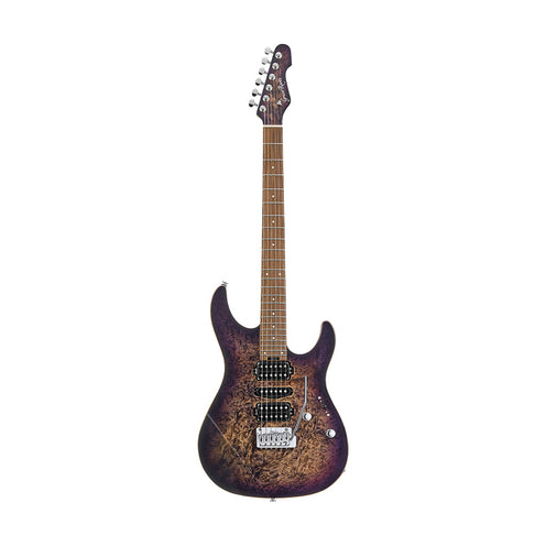 GrassRoots G-SNAPPER-24-II/R GCB-STPRSB Electric Guitar, See Thru Purple Sunburst