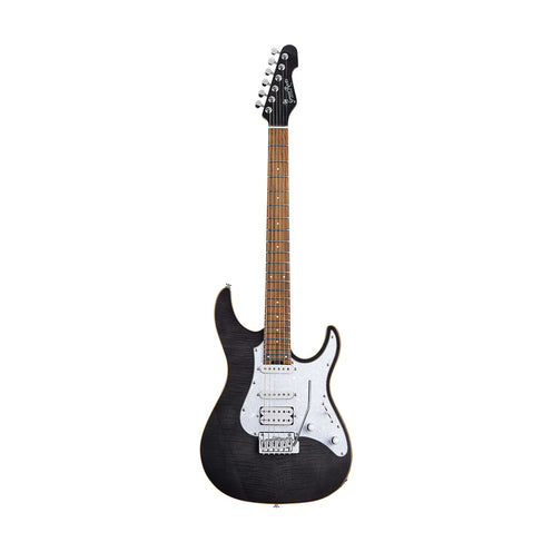 GrassRoots G-SNAPPER-24/R FM-STBK Electric Guitar, See Thru Black