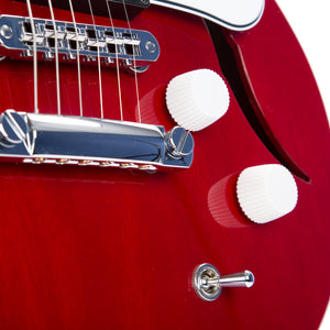 Harmony Standard Comet Electric Guitar w/Case, RW FB, Trans Red
